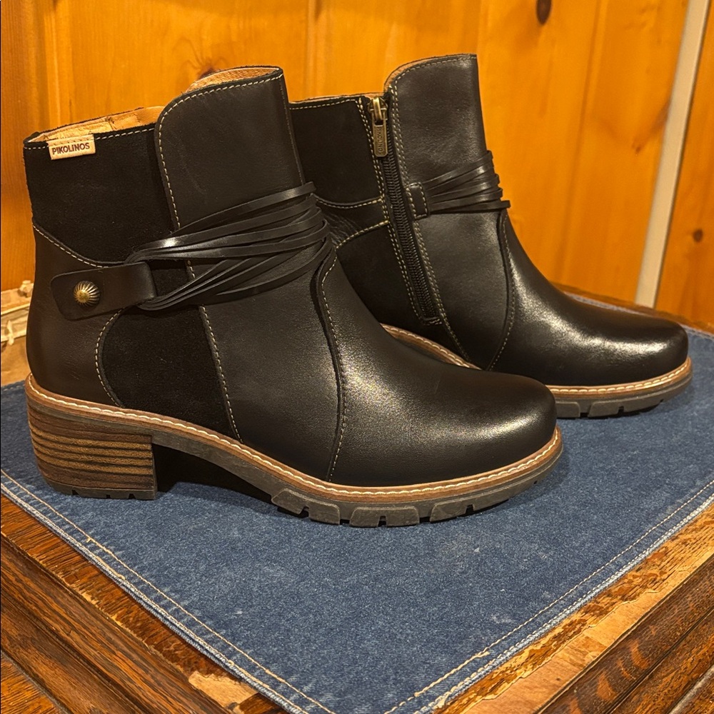 Pikolinos NWOT Women's San Sebastián Leather Booties Sz 38, 7.5-8 US - Picture 3 of 13